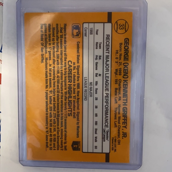 Ken Griffey Jr. Baseball card - Picture 2 of 2